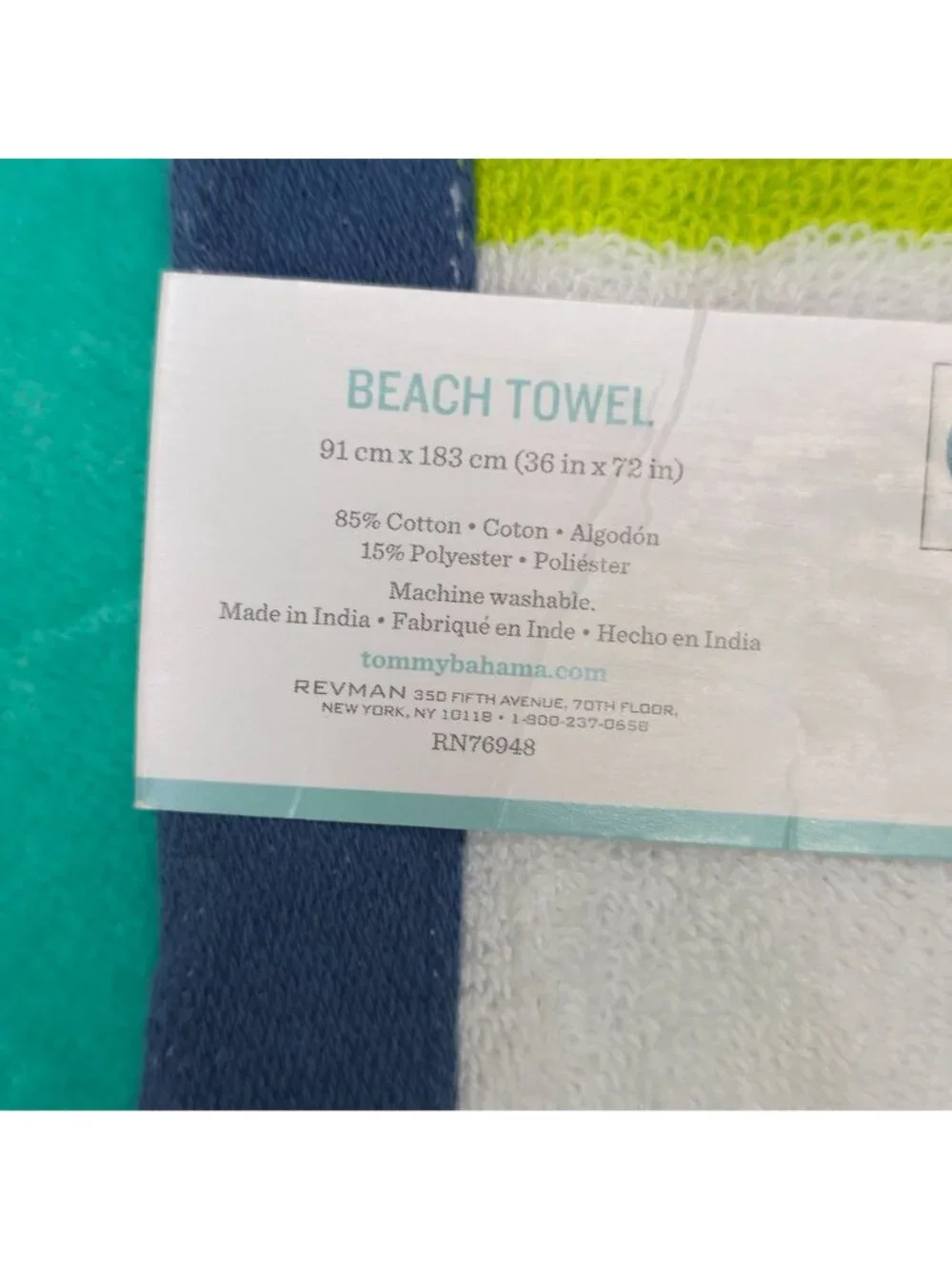 Tommy Bahama Home Striped Beach Towel 36